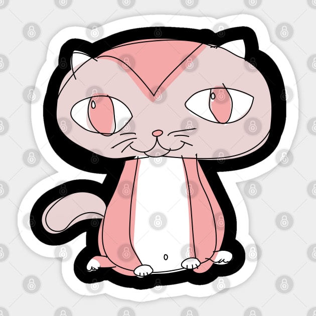 Little Pink Kitten Sticker by MichaelaGrove